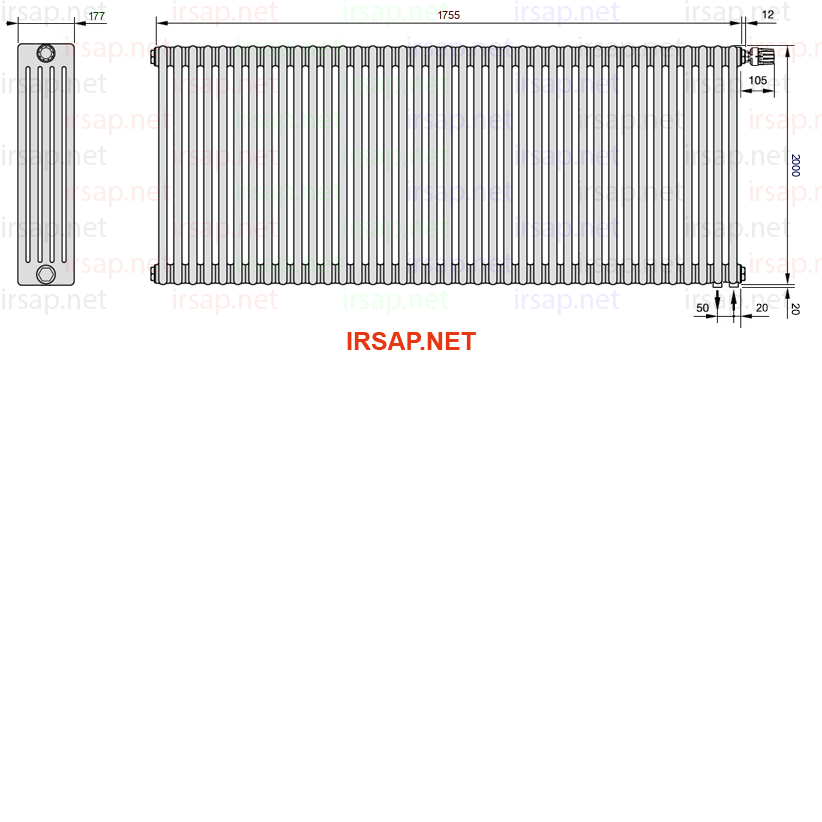 Радиатор IRSAP Tesi 52000/39 T25 CL 01